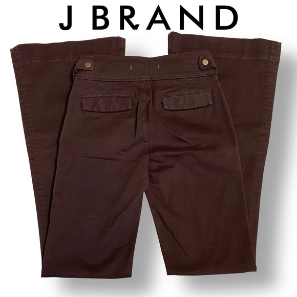 J Brand Sample Flared Wide Leg Brown Mid Rise Pants NWOT Size 25 (WB-3) - Picture 4 of 8